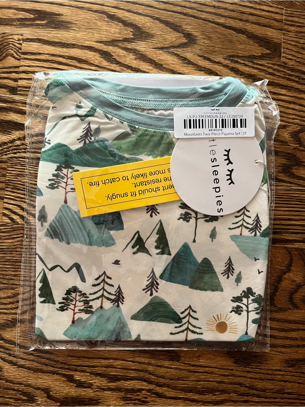 NWT Little Sleepies Pajama Set - Mountains Print